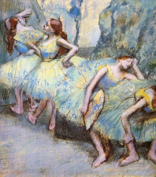 bailarines de ballet entre bastidores 1900 Edgar Degas Pinturas al óleo